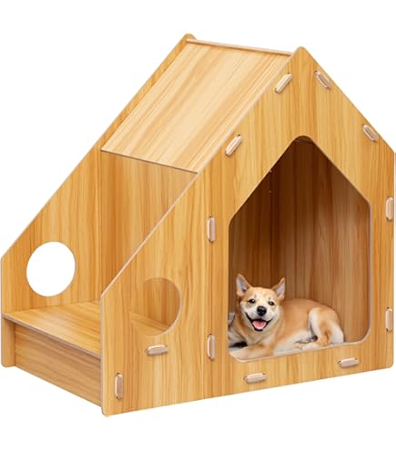Amazon | 木製キャットハウス＜猫伸び＞ 日本製 組み立て不要 ねこ用